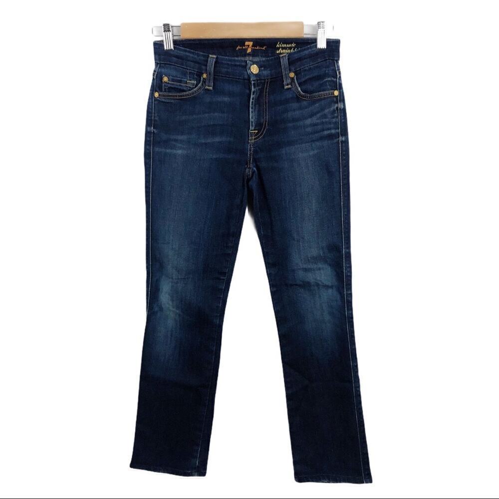 7 For All Mankind Kimmie Straight Leg Jeans Sz 25